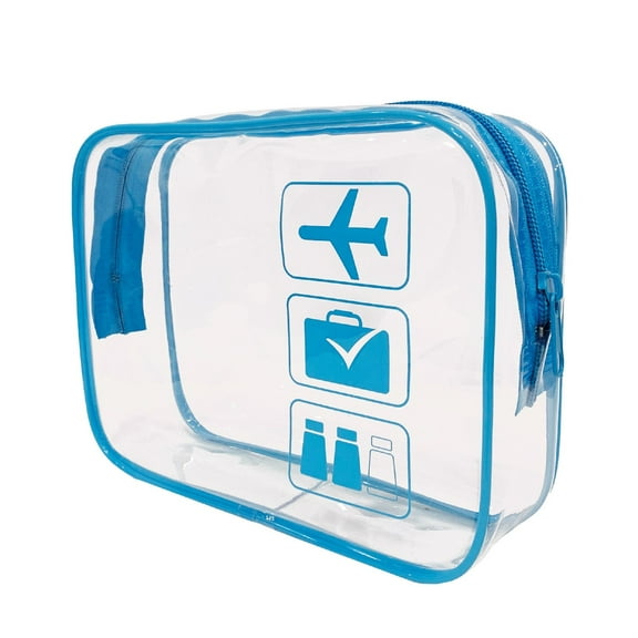 Approved Clear Travel Toiletry Bag Cosmetic Organizer Portable Transparent Makeup Carry On Pouch
