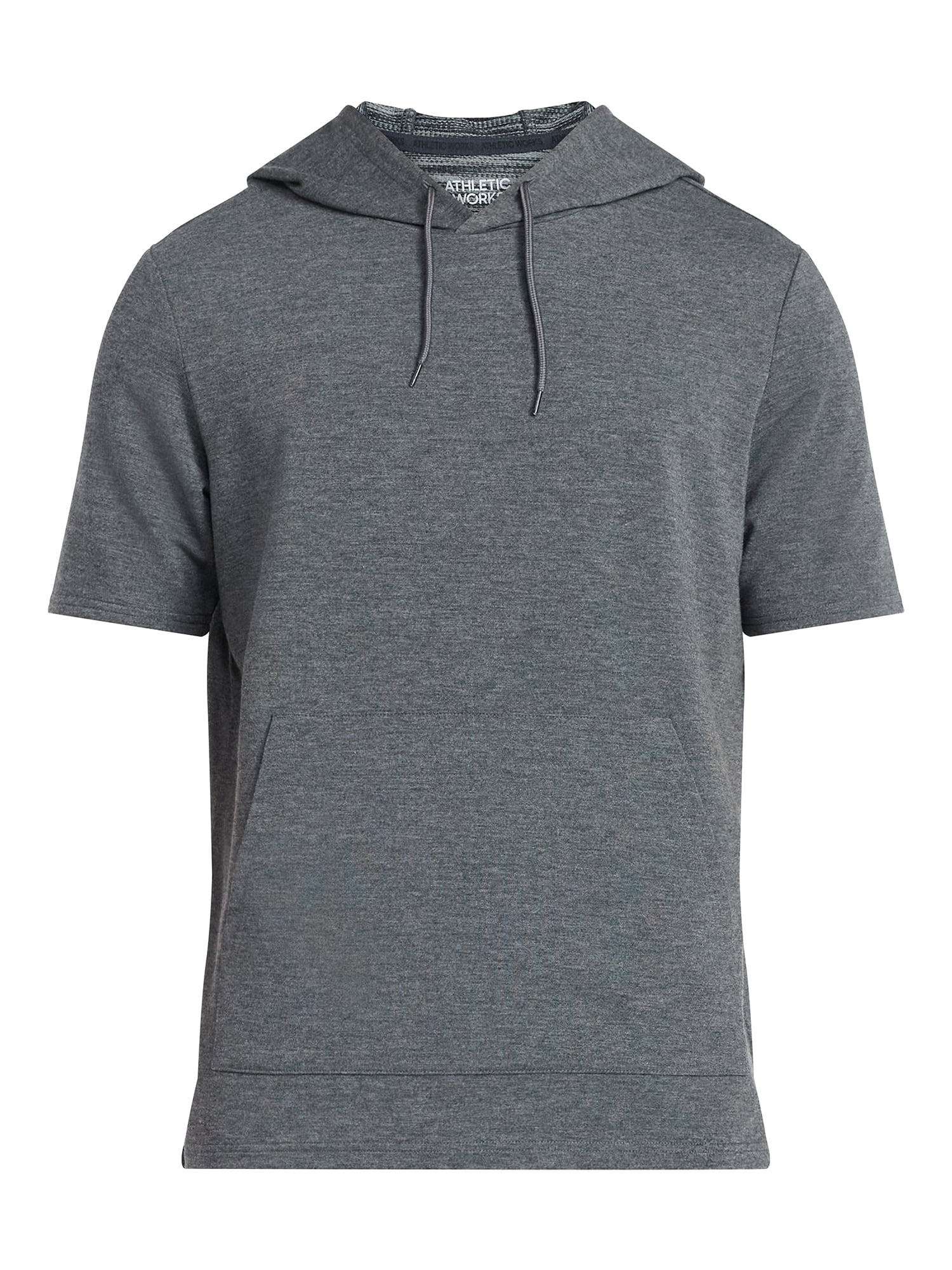 Athletic Works Men's and Big Men's Performance Coach Style Short Sleeve Hoodie Sweatshirt, Sizes XS-5XL