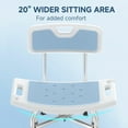 thumbnail image 4 of KEKOY Shower Chair with Back 500lb, Height Adjustable Shower Stool, Padded Heavy Duty Bath Chair Seat for Elderly, Senior, Handicap, Tool-Free Assembly, 4 of 10