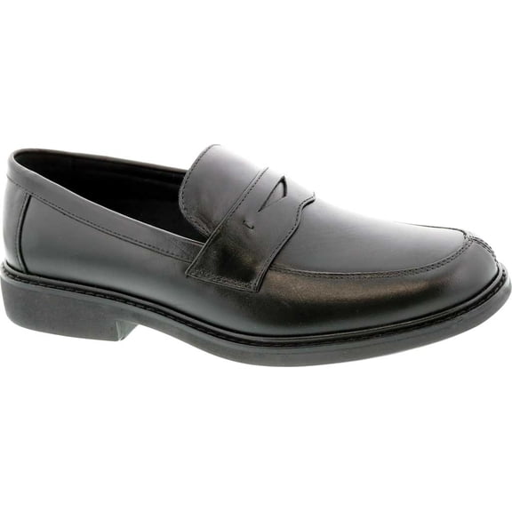 Men's Drew Essex Penny Loafer Black Leather 8.5 W