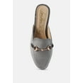 thumbnail image 4 of Velvet Buckled Flat Mules, 4 of 10
