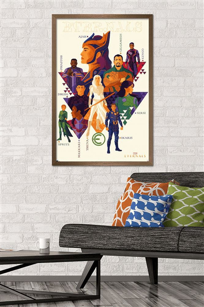 Marvel Eternals - Minimalist Wall Poster, 22.375" x 34", Framed