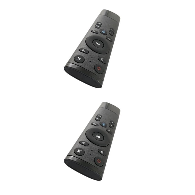 Transemion Replacement for Android Box PC Voice Control Gyro Sensing Game Gyro Sensing Game Wireless Remote Controller black 2Set