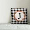 thumbnail image 3 of Creative Products Harvest Buffalo Check Plaid Monogram 18x18 Spun Poly Pillow, 3 of 3