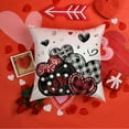 thumbnail image 2 of Valentine''s Day Pillow Covers 20x20 Inch Set of 4 Red Black Heart Decor Throw Pillow Covers Happy Valentine Decorative Throw Pillows Valentines Day Decor for Home Sofa 166, 2 of 6