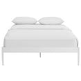 thumbnail image 5 of Modern Contemporary Urban Design Bedroom Queen Size Platform Bed Frame, White, Metal Steel, 5 of 5