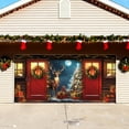 thumbnail image 5 of 7x16 ft Christmas Banner Cover, Garage Door Christmas Cover Winter Snow Scene Outdoor Large Garage Door Decors Xmas Candyland Village Backdrop for Wall House Holiday Party Decor, 5 of 5