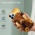 thumbnail image 2 of COMIO iPhone 14 Pro Max Aesthetic Highland Cow Sunset Sunflower Country Farm Western Case, 2 of 4