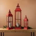 thumbnail image 5 of Lantern (Set Of 3) 19.75"H, 28"H, 37"H Metal, Glass, 5 of 5