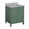 thumbnail image 4 of California 30" Bathroom Vanity with Sage Green Cabinet and Carrara Marble Top, 4 of 6