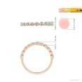 thumbnail image 6 of Angara Natural Diamond Semi Eternity Wedding Ring in 14K Rose Gold for Women – April Birthstone Jewelry | Round Diamond Wedding Band (Ring Size - 7.5), 6 of 10