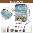 thumbnail image 3 of Haosy Accordion File Organizer Zipper Binder 500 Sheet 6-Tab Expanding File Folder Multi-Pocket 1.2 Inch 3 Ring Starfish Conch Sea, 3 of 7