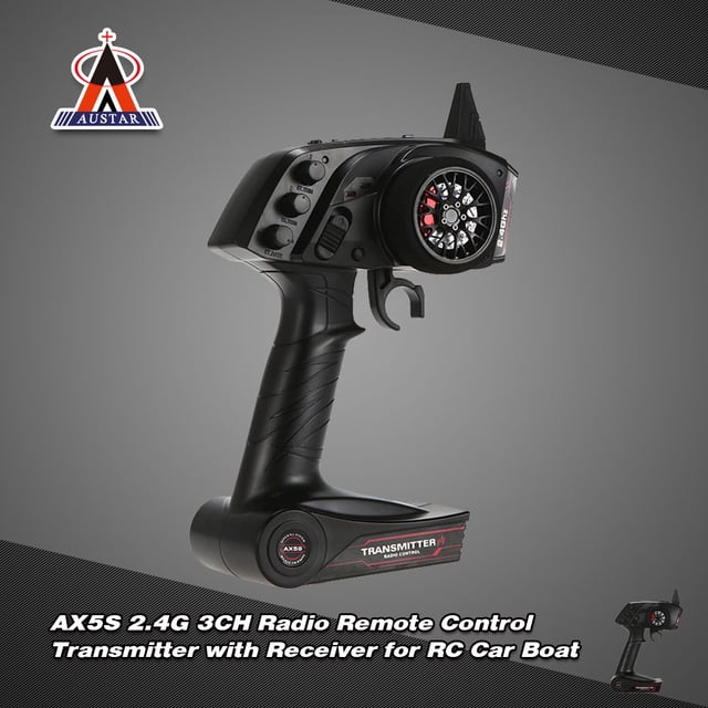 Original AUSTAR AX5S 2.4G 3CH AFHS Radio transmisor de Control remoto con receptor para coche RC bar Abanopi Control remoto