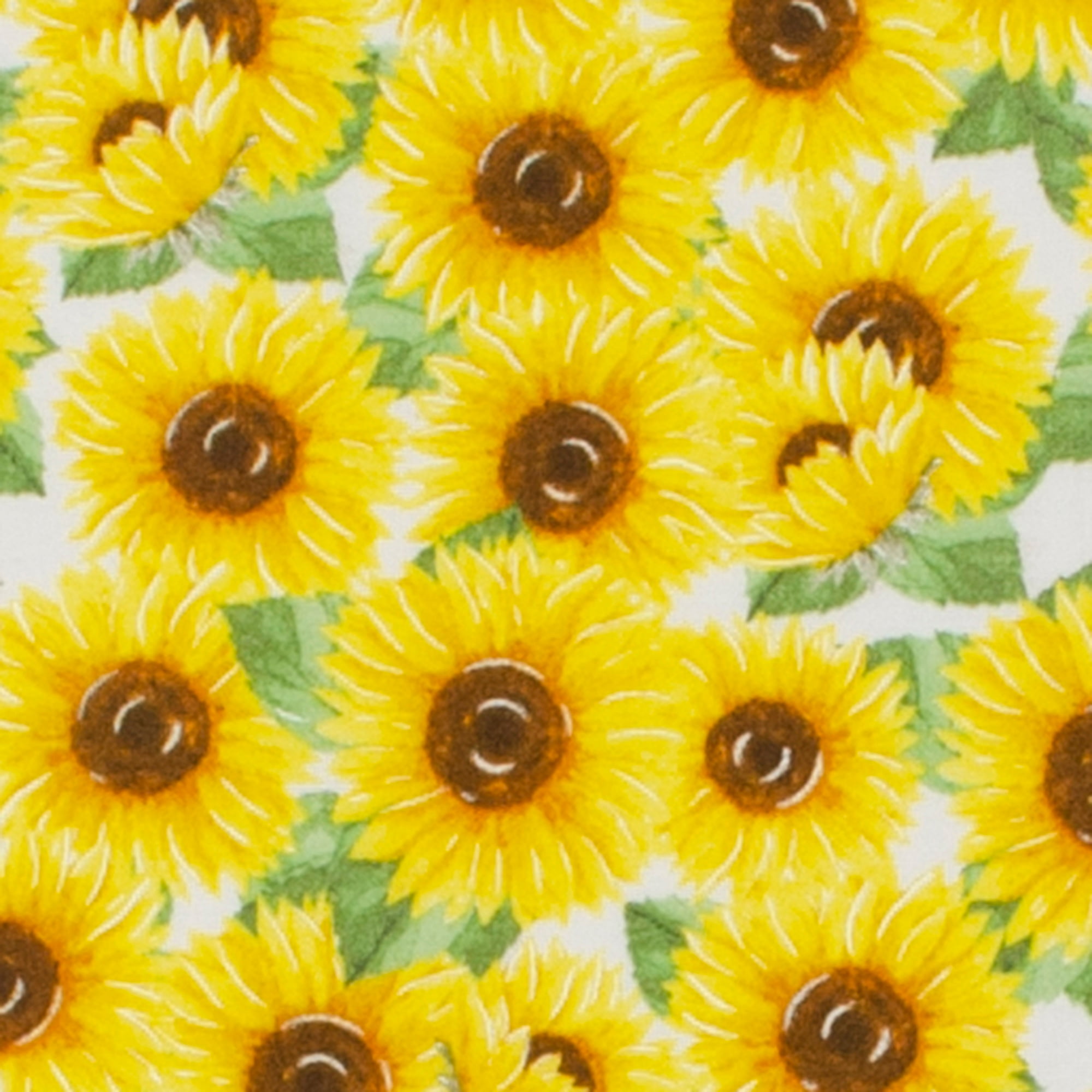 Create It 18"x21" 100% Cotton Sunflowers Precut Sewing & Craft Fabric, Yellow 1 Piece