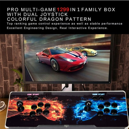Pandora's Box 5S 1299 In 1 Plug and Play Arcade TV Video Games Console HDMI and VGA Output+ Double Joystick Ultra Slim Metal (Best Arcades In America)