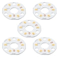 thumbnail image 1 of Uxcell 3W 120lm 3000-3200K 32mm 9-11VDC COB LED Light Chip Beads Bombilla de Ahorro de Energía Luz Cálida 5 Paquete, 1 of 5
