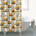 thumbnail image 4 of Cartoon Construction Vehicles Clouds Shower Curtain 84"x72" ,Bathroom Decorative Shower Curtains Set with 12 Hooks,Modern Waterproof Washable Shower Curtain, 4 of 6