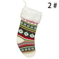 thumbnail image 3 of Christmas Stocking Knitted Decorative Festive Xmas Hanging Sock Holiday Stocking, 3 of 10