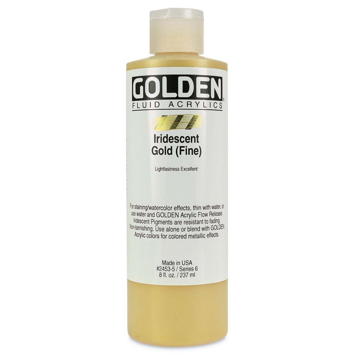 Golden - Iridescent Fluid Acrylic - 8 oz. - Iridescent Gold