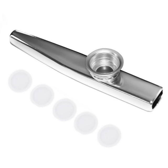 Metal de aleación de aluminio Kazoo de 6 colores con instrumento de diafragma Kazoo de 5 piezas duradero Hugo kazoo