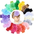thumbnail image 1 of Diademas Jollybows para bebés y niñas, 18 unidades, gasa suave, 30 cm, 1 of 8