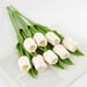 thumbnail image 1 of Ramo de tulipanes artificiales de 3/5 Uds., flores de tacto Real para decoración del jardín del hogar, fiesta, boda, arreglos florales de plantas falsas, nuevo Tan Jianjun unisex, 1 of 2