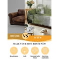 thumbnail image 5 of Sage Green Ombre Couch Cover for Dogs, Vintage Shabby Abstract Plaid Art Washable Sofa Covers Slipcover for Pets Dogs Futon Cover, Couch Recliner Covers, Oversized Chair Slipcover 71"x91", 5 of 9
