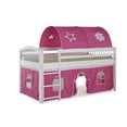 thumbnail image 3 of Alaterre Furniture Addison White Junior Loft Bed, Pink and White Tent and Playhouse with White Trim, 3 of 5