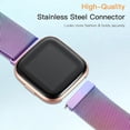 thumbnail image 2 of SOLOLUP Compatible with Fitbit Versa 2 Bands for Women Men, Stainless Steel Metal Mesh Replacement Band Accessories Bracelet Strap with Magnet Lock for Fitbit Versa/Versa Lite SE, 2 of 9