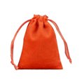 thumbnail image 1 of kurtrusly Jewellery Pouch Small Drawstring Bags Bracelet Packaging Display Goodies Presents Mobile Phone Storage Gifts Solid Pouches Orange-7*9, 1 of 7