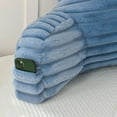 thumbnail image 5 of Large Reading Pillow for Adults, Back Support Pillow for Sitting Up in Bed with Arms, Couch for Lounging Bedrest, Dusty Blue, 5 of 14