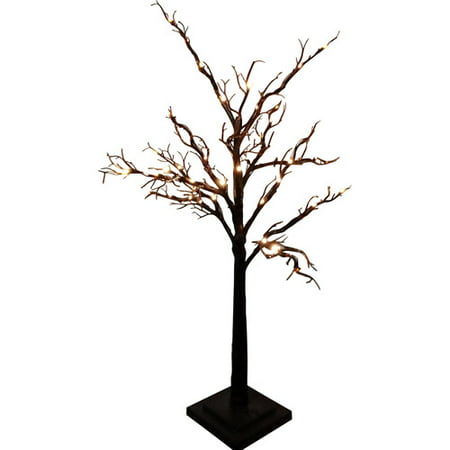 48" Electrical Floor Tree with IP20 Transformer, Black, Electrical unit with power adapter, Home office, Shop decor. Tree that lights up. Product Size: 23.62x 47.24 x 23.62