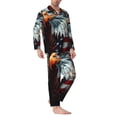 thumbnail image 2 of Hirioo USA Bald Eagle for Men's Pajama Sets 2 Piece Pjs Men's Long-Sleeved Pajama Set Button Down Sleepwear,S-XXL-Small, 2 of 7