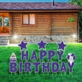 thumbnail image 2 of 18 Pieces Happy Birthday Yard Signs with Stakes, 16 Inches Birthday Outdoor Lawn Signs, Cake Balloon Patio Decorations, Garden Lawn Decorations for Party Outdoor Decor, 2 of 16