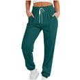 thumbnail image 2 of Kaemgyyd Womens Sweatpants with Pockets Lightweight Drawstring Joggers Casual Athletic Pants Stretch Running Workout Trousers, 2 of 6