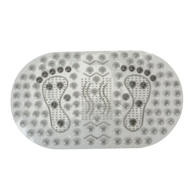 Bath Bliss, Promotes Circulation, PVC Material, Magnetic Massage Heavy Bathmat/Bath Mat, for Bathroom and Tub, Self-Draining, Suction Cup Base, Clear