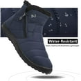 thumbnail image 4 of YAZI Mens Snow Boots Women Winter Anti-Slip Ankle Booties Waterproof Slip On Warm Fur Lined Sneaker, 4 of 12