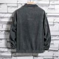 thumbnail image 5 of Chaqueta vaquera de otoño con botones azules para hombre, abrigos vaqueros de bolsillo gris para hombre, moda japonesa, alta calidad, vintage, precio bajo, talla grande GL, 5 of 5