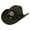 Green, variant on 250 Anniversary USA Hat Classic Western Cowboy Hat Cowgirl Hat Unisex Men's & Women's Wide Brim Felt Fedora Hat Flat Top with Buckle Belt