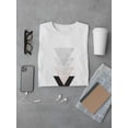 thumbnail image 3 of Surface Texture Triangle Pattern Graphic Men White T-Shirt, Male Medium, 3 of 4