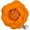 Orange, variant on Vittorio Vico Men's Formal Leather Flower Lapel Pin