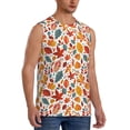 thumbnail image 2 of Balery Colorful Maple Leaves Camisetas sin mangas para hombre, absorbe la humedad y protege contra el mal olor.-Medium, 2 of 7