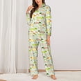 thumbnail image 2 of Fotbe Dachshund Dog Puppy Conjunto de Pijama de Manga Larga para Mujer con Estampado, Ropa de Dormir de 2 Piezas, Conjunto de Casa Suave y Cómodo con Bolsillos-X-Large, 2 of 7