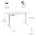 thumbnail image 6 of Move 60 Series 48W Adjustable Standing Desk in White - Engineered Wood, 6 of 7