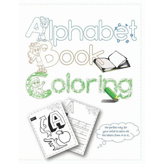 ABC coloring book : high-quality black&white Alphabet coloring book for Toddlers (Paperback)