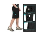 thumbnail image 3 of Little Donkey Andy Men's Hiking Cargo Shorts with 9 Pockets Lightweight Water-resistant Quick Dry Golf Travel Shorts Black S, 3 of 7