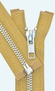 23 Medium Weight Jacket Zipper YKK #5 Brass ~ Separating ~ 506 Buttercup  (1 Zipper/pack)