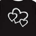 thumbnail image 4 of Inktastic Three White Hearts Boys or Girls Long Sleeve Toddler T-Shirt, 4 of 5