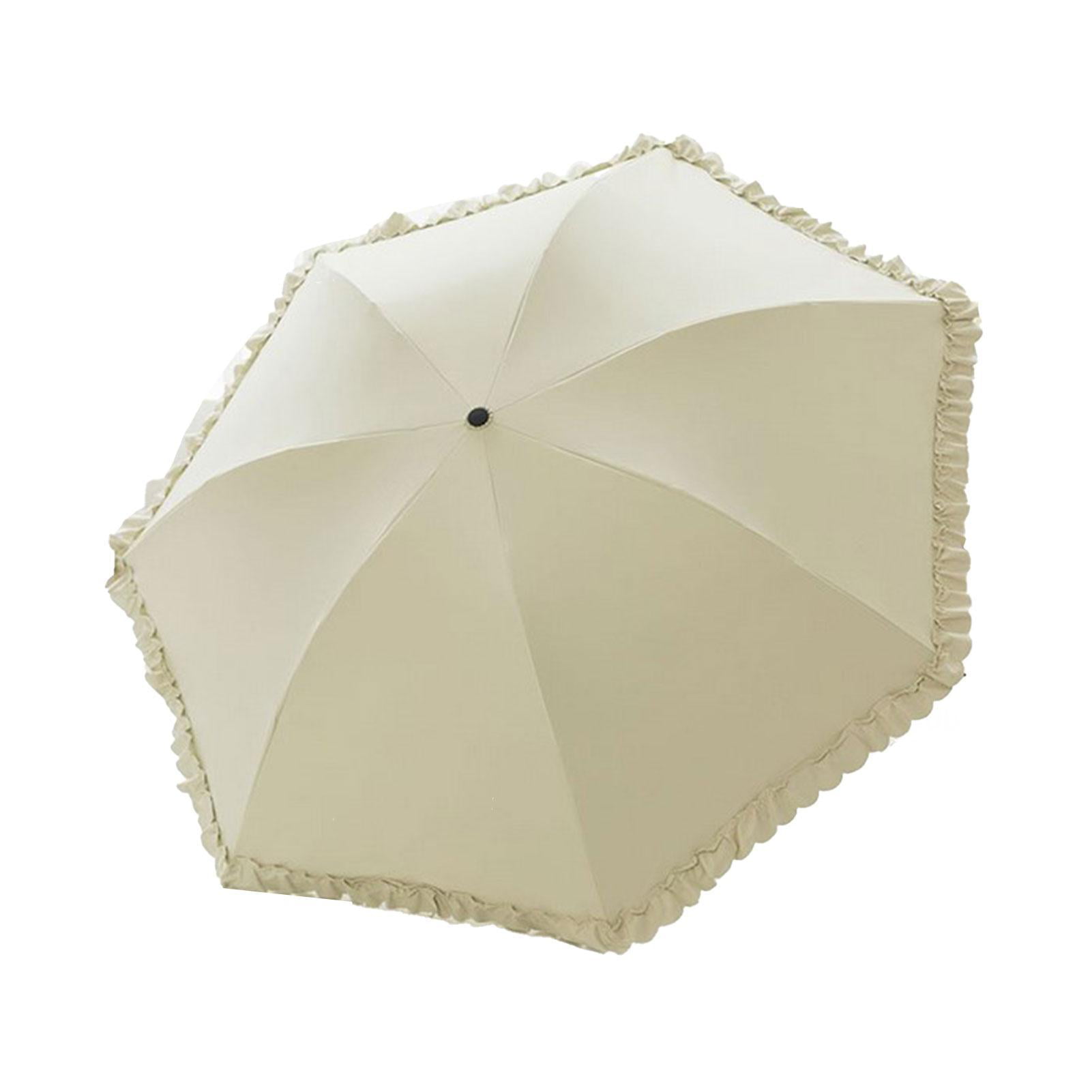 Lace Princess Parasol Sun/Rain/Snow Anti-UV 3 Folding Wedding Bridal Umbrella 
