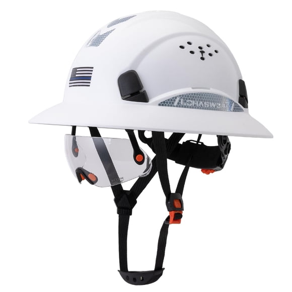 Casco de construcción LOHASWORK de ala completa con visera